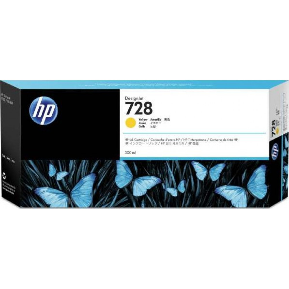 Картридж HP 728 DesignJet T730/T830 Yellow 300 ml