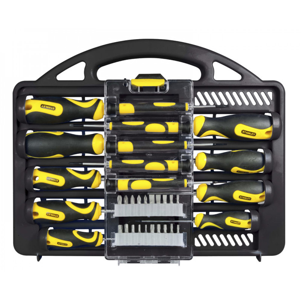 Викрутки Stanley набір 34шт, бітотримач 1/4