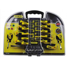 Викрутки Stanley набір 51шт, 21 біта, SL,PH,Torx,H, 9 торцевих головок, кейс Викрутки Stanley набір 51шт, 21 біта, SL,PH,Torx,H, 9 торцевих головок, кейс