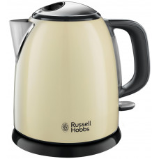 Електрочайник Russell Hobbs Colours Plus Mini 1л, метал, бежево-чорний