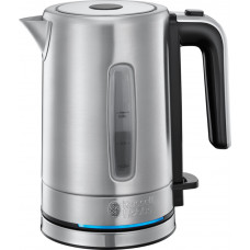 Електрочайник Russell Hobbs Compact Home 0.8л, метал, підсвічування, сріблясто-чорний