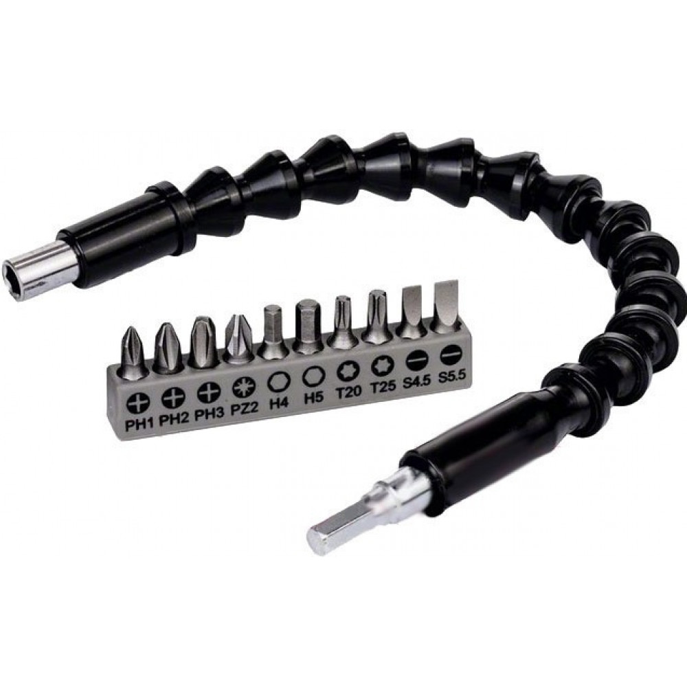 Біти Bosch Professional гнучкий подовжувач, 300мм SL,PH,PZ,H,T набір 10шт