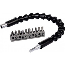 Біти Bosch Professional гнучкий подовжувач, 300мм SL,PH,PZ,H,T набір 10шт Біти Bosch Professional гнучкий подовжувач, 300мм SL,PH,PZ,H,T набір 10шт