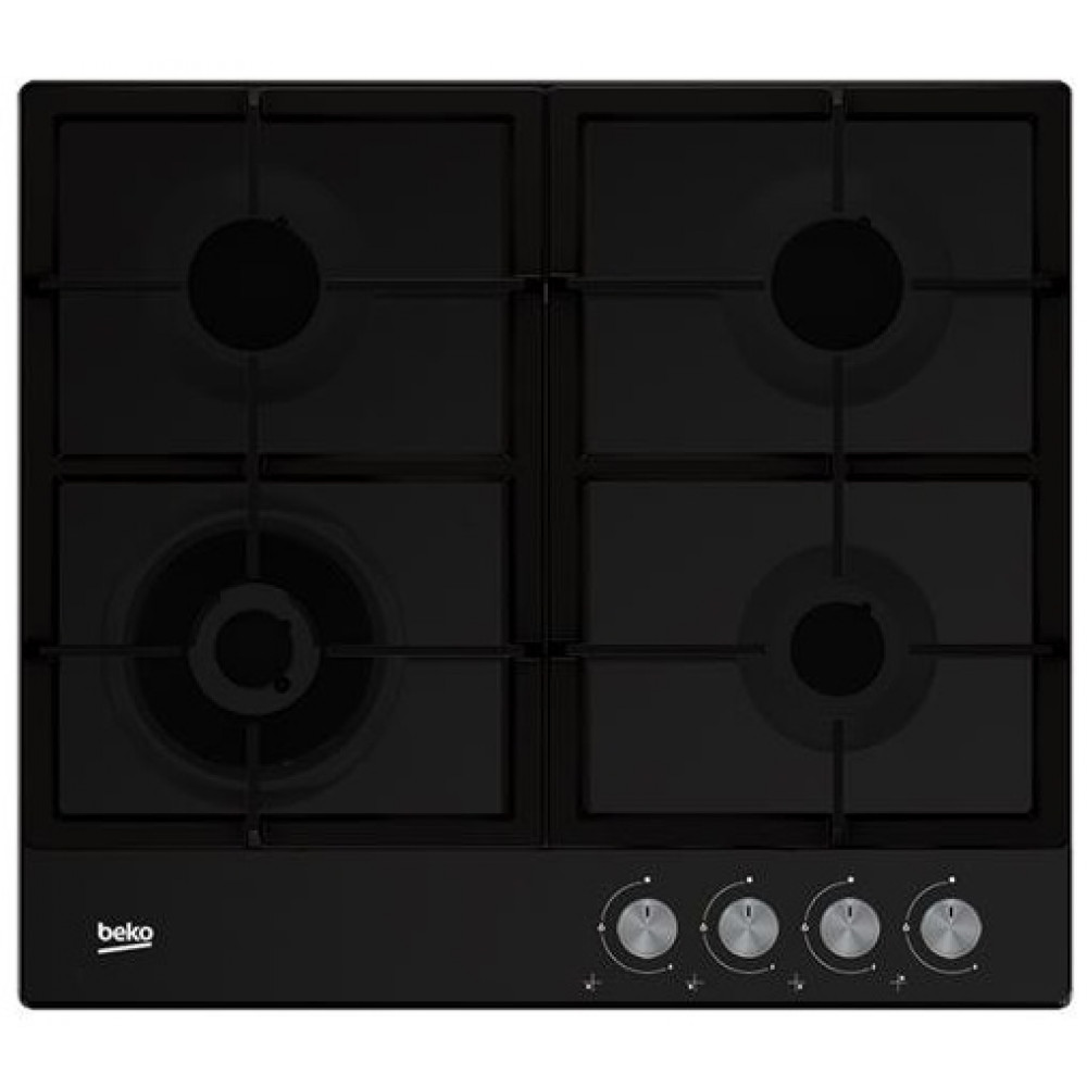 Варильна поверхня Beko газова, 60см, чавун, чорний