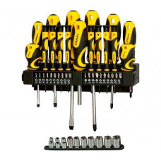 Викрутки Stanley набір 47шт, 20 біт, SL,PH,Torx,H, 10 торцевих головок Викрутки Stanley набір 47шт, 20 біт, SL,PH,Torx,H, 10 торцевих головок