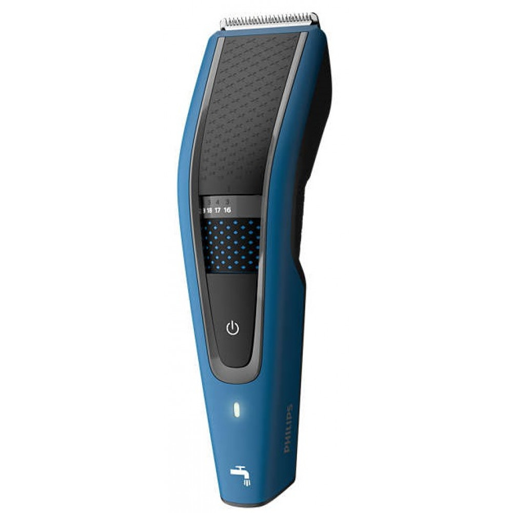 Машинка для стриження  Philips Series 5000, акум., роторний мотор, насадок-3, сталь, чорно-синій