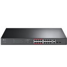 Комутатор TP-LINK TL-SL1218MP 16x1FE (16xPoE), 2xSFP, 192Вт, Некерований
