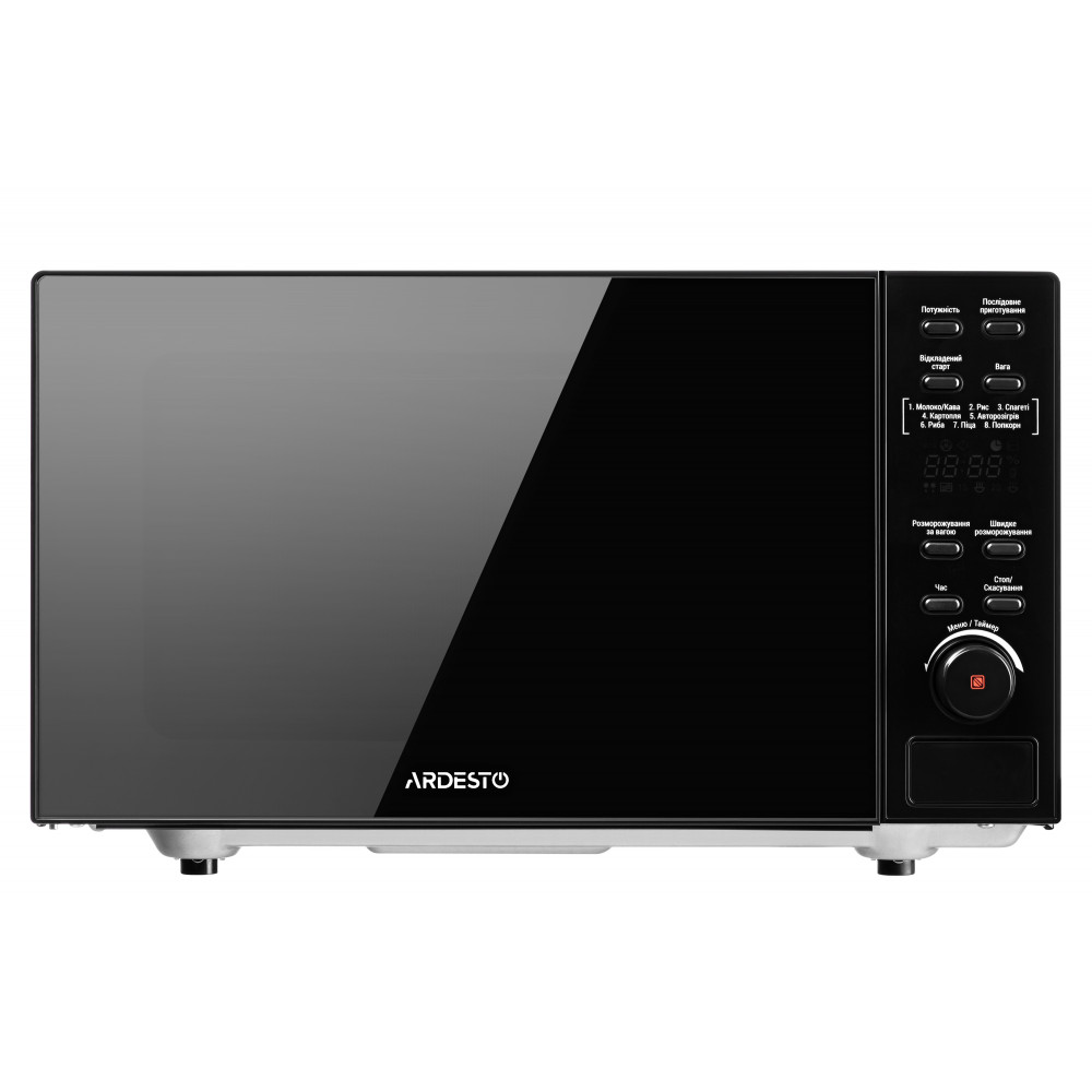 Мікрохвильова піч ARDESTO, 20л, електр.керув., 800Вт, дисплей, відкр.кнопкою, без поворот.стола, чорний