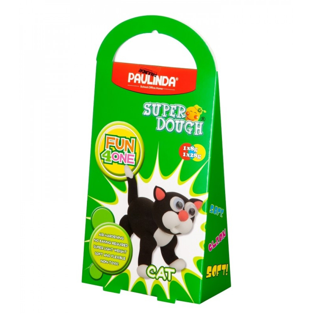 Маса для ліплення Paulinda Super Dough Fun4one Кіт рухомі очі