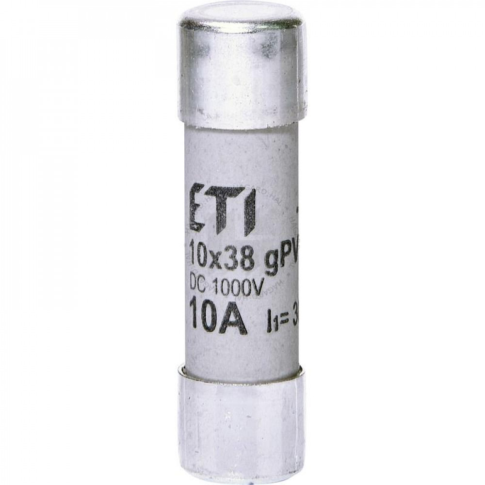 Запобіжник ETI, CH 10x38 gPV 10A 1000V (30kA)