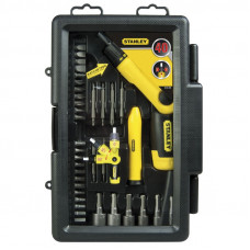 Викрутка Stanley Pistol Grip Ratchet, набір 40 од., бітотримач реверсний 1/4 Викрутка Stanley Pistol Grip Ratchet, набір 40 од., бітотримач реверсний 1/4