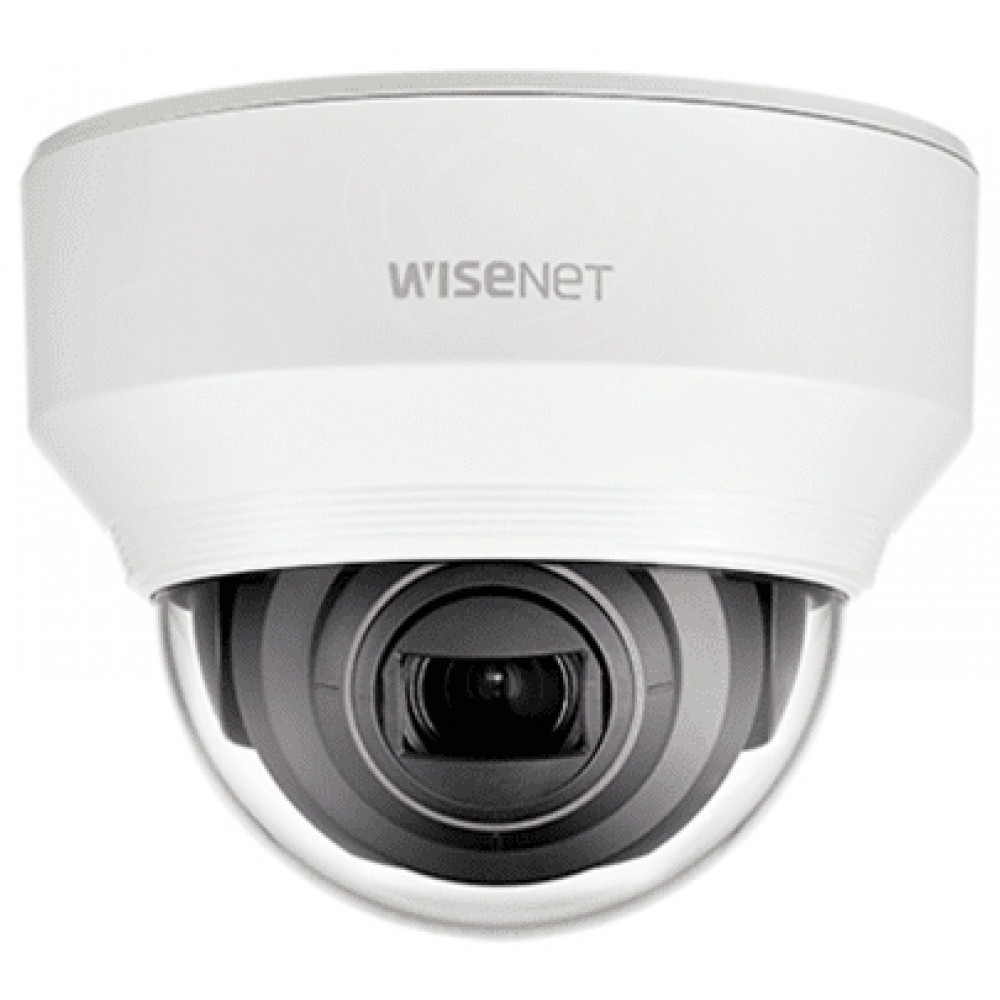 Камера IP Hanwha  XND-6080R, 2MP, Indoor Dome, 2.8-12mm AVF, f/1.4-3.6, IR30m, Mic, DC 12V/PoE, IK08