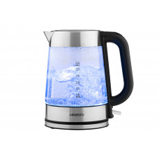 Електрочайник Ardesto 1.7л, Strix, скло, сріблясто-чорний Електрочайник Ardesto 1.7л, Strix, скло, сріблясто-чорний