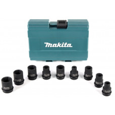 Торцеві головки Makita, набір 9шт, ударні, 8-21мм, кейс Торцеві головки Makita, набір 9шт, ударні, 8-21мм, кейс