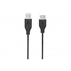 Кабель USB-A > USB-AF заряджання/синхронізації 2E 1.8м, чорний