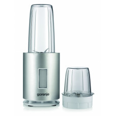 Блендер Gorenje стаціонарний 1200Вт, чаша-1000мл, подрібнювач, сріблястий Блендер Gorenje стаціонарний 1200Вт, чаша-1000мл, подрібнювач, сріблястий