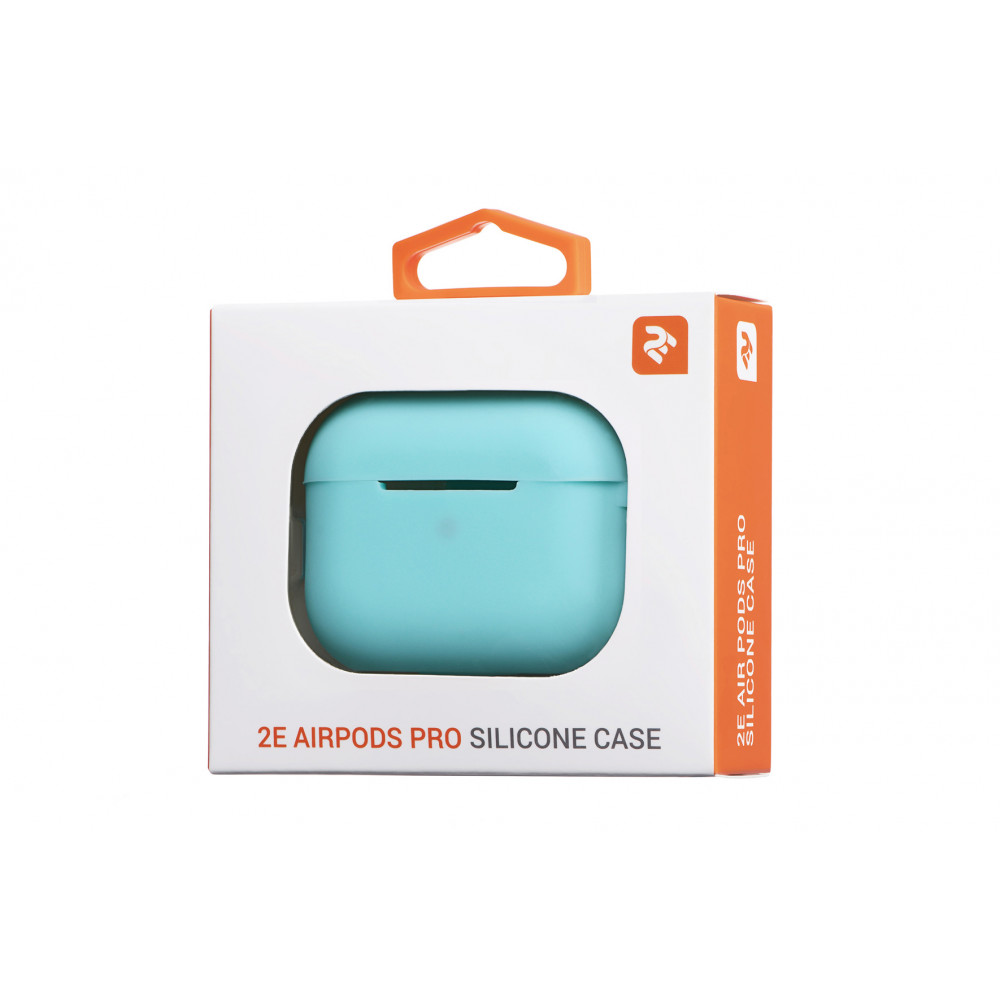 Чохол 2Е для AirPods Pro (Gen 1-2, 2019-2022), Pure Color Silicone (2.5mm) , зелений світлий