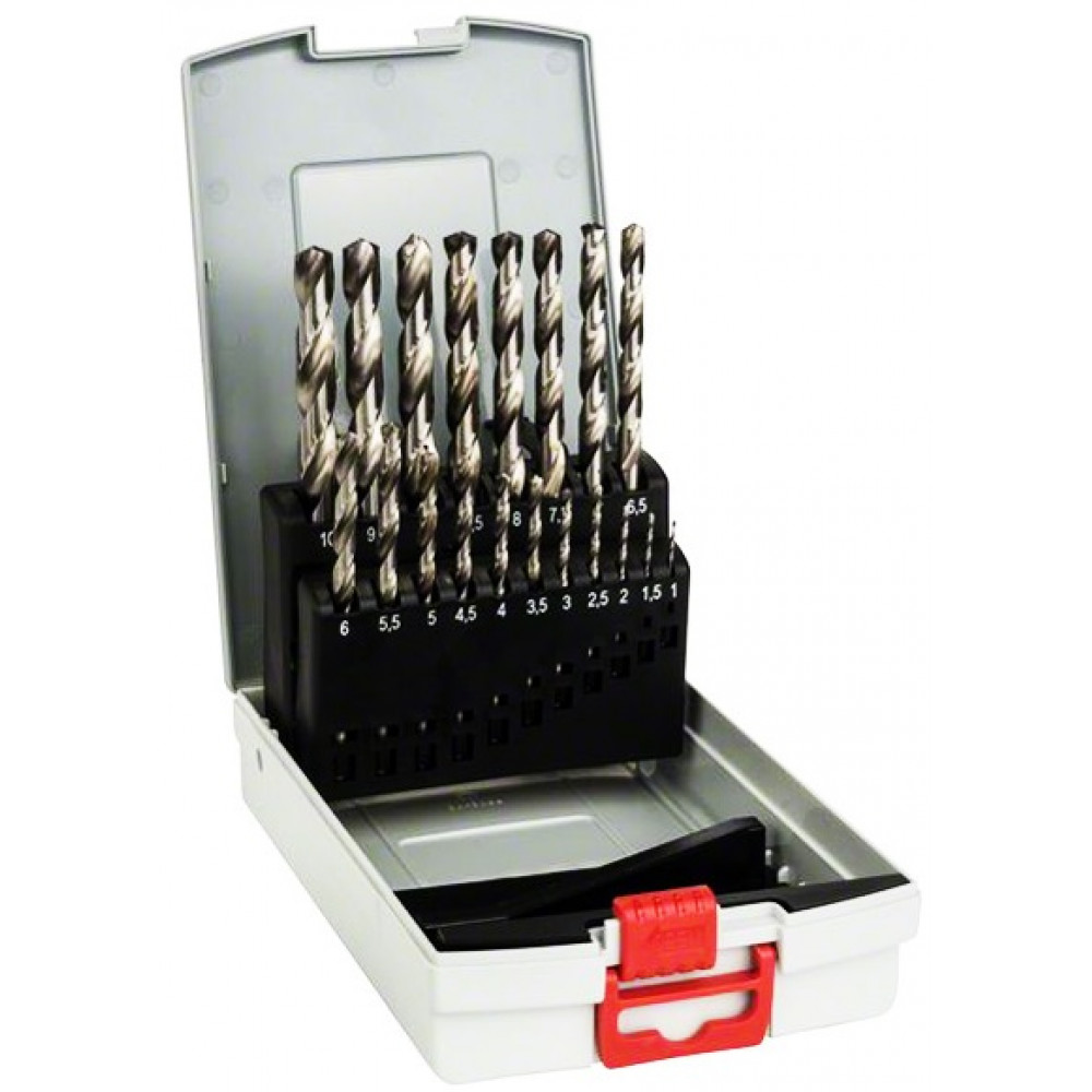 Набір свердел по металу Bosch Professional HSS-G ProBox, 1-10мм, кейс, 19шт