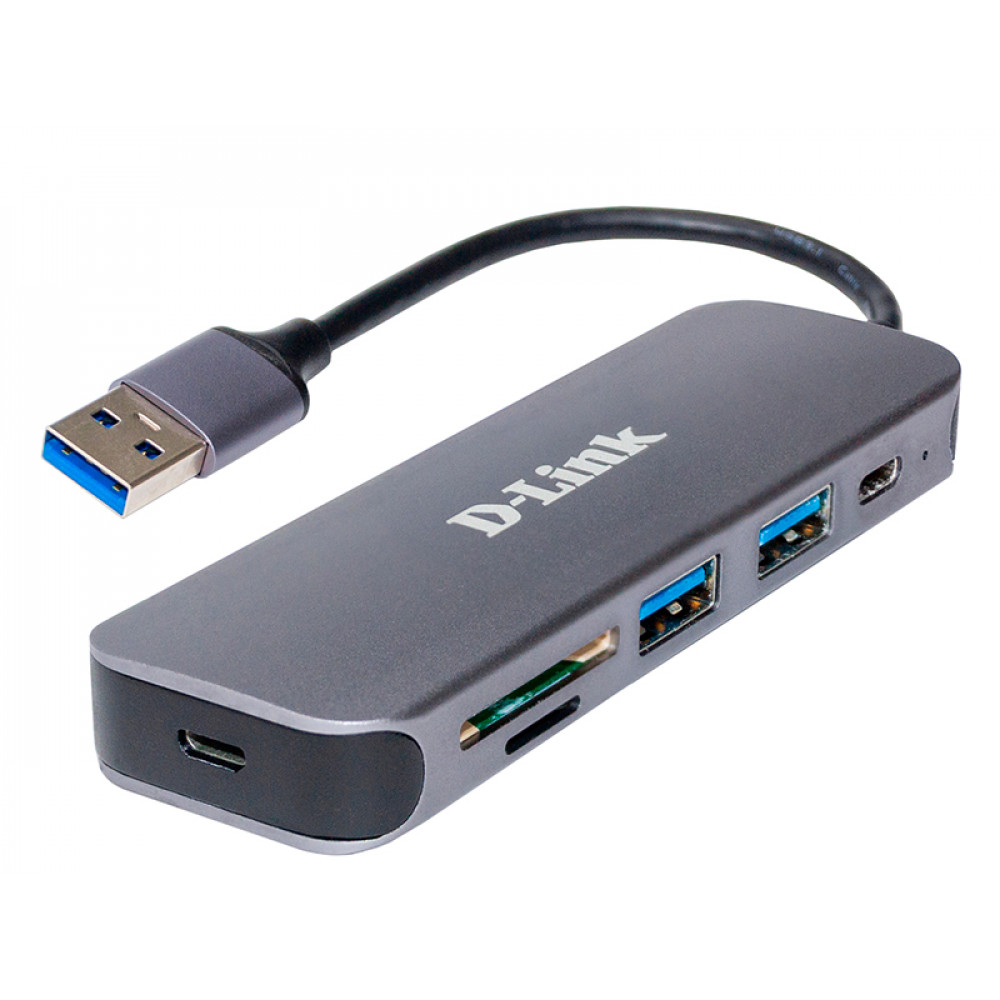 USB-Концентратор D-Link DUB-1325 2xUSB3.0, 1xUSB TypeC, 1xSD, 1x-microSD, USB 3.0