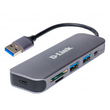 USB-Концентратор D-Link DUB-1325 2xUSB3.0, 1xUSB TypeC, 1xSD, 1x-microSD, USB 3.0