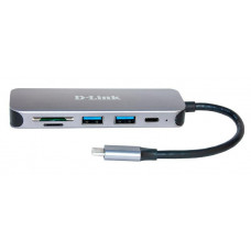 USB-Концентратор D-Link DUB-2325 2xUSB3.0, 1xUSB TypeC, 1xSD, 1x-microSD, USB TypeC