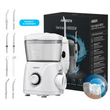 Іригатор Ardesto стаціонарний, чаша 600 мл, від мережі , 8 насадок, білий