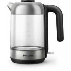 Електрочайник Philips Series 5000 1.7л, скло, чорно-сріблястий
