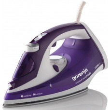 Праска Gorenje, 2200Вт, 280мл, паровий удар -90гр, верт. відпарювання, антинакип, керам. підошва, біло-фіолетовий Праска Gorenje, 2200Вт, 280мл, паровий удар -90гр, верт. відпарювання, антинакип, керам. підошва, біло-фіолетовий