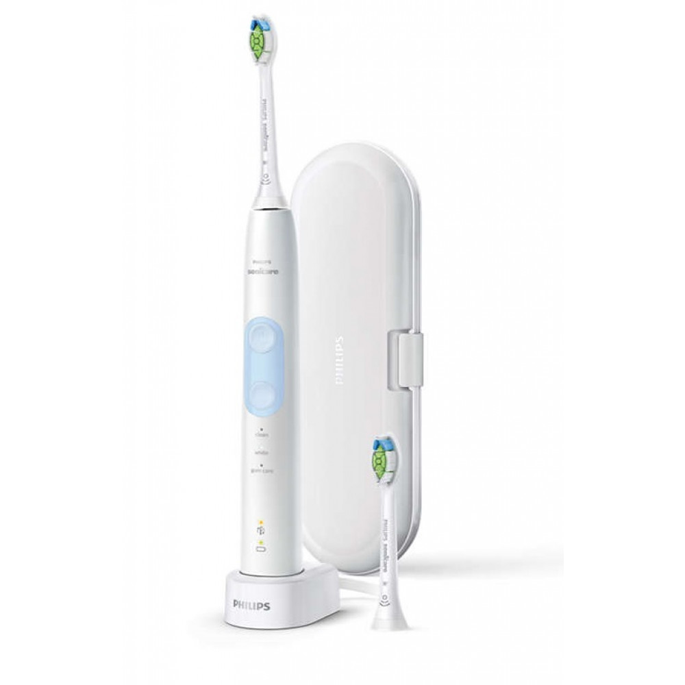Щітка зубна електр. Philips, ProtectiveClean 5100, 62т. колив/хв, насадок-2, футляр, білий