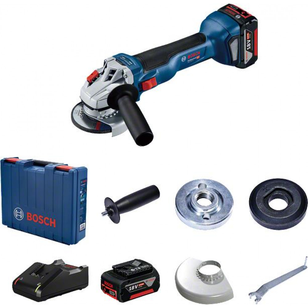 Шліфмашина кутова акумуляторна Bosch Professional 18V-10 125мм 18В 2x5.0А·год 9000об/хв L-BOXX 136 0.89кг
