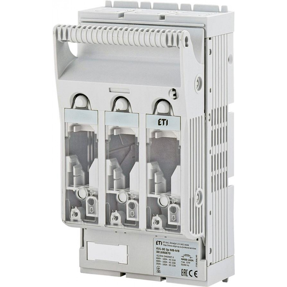 Тримач ETI, KVL-00 M8-M8 160A 3Р