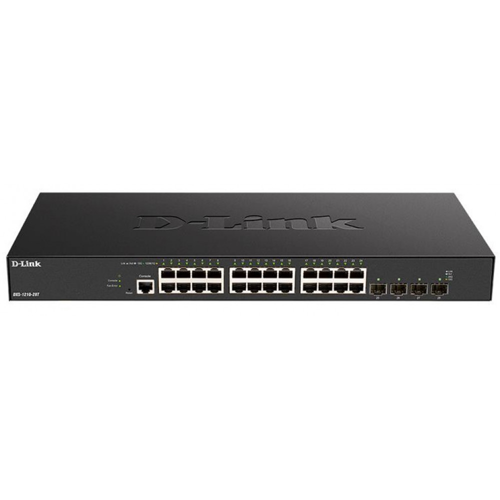 Комутатор D-Link DXS-1210-28T 24x10GE, 4x2SFP28 Websmart