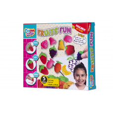 Набір для творчості Paulinda Crayon clay Фрукти 2в1 маса для ліплення та олівці, розмальовка, аксесуари