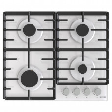 Варильна поверхня Gorenje газова на склі, 60см, чавун, білий Варильна поверхня Gorenje газова на склі, 60см, чавун, білий