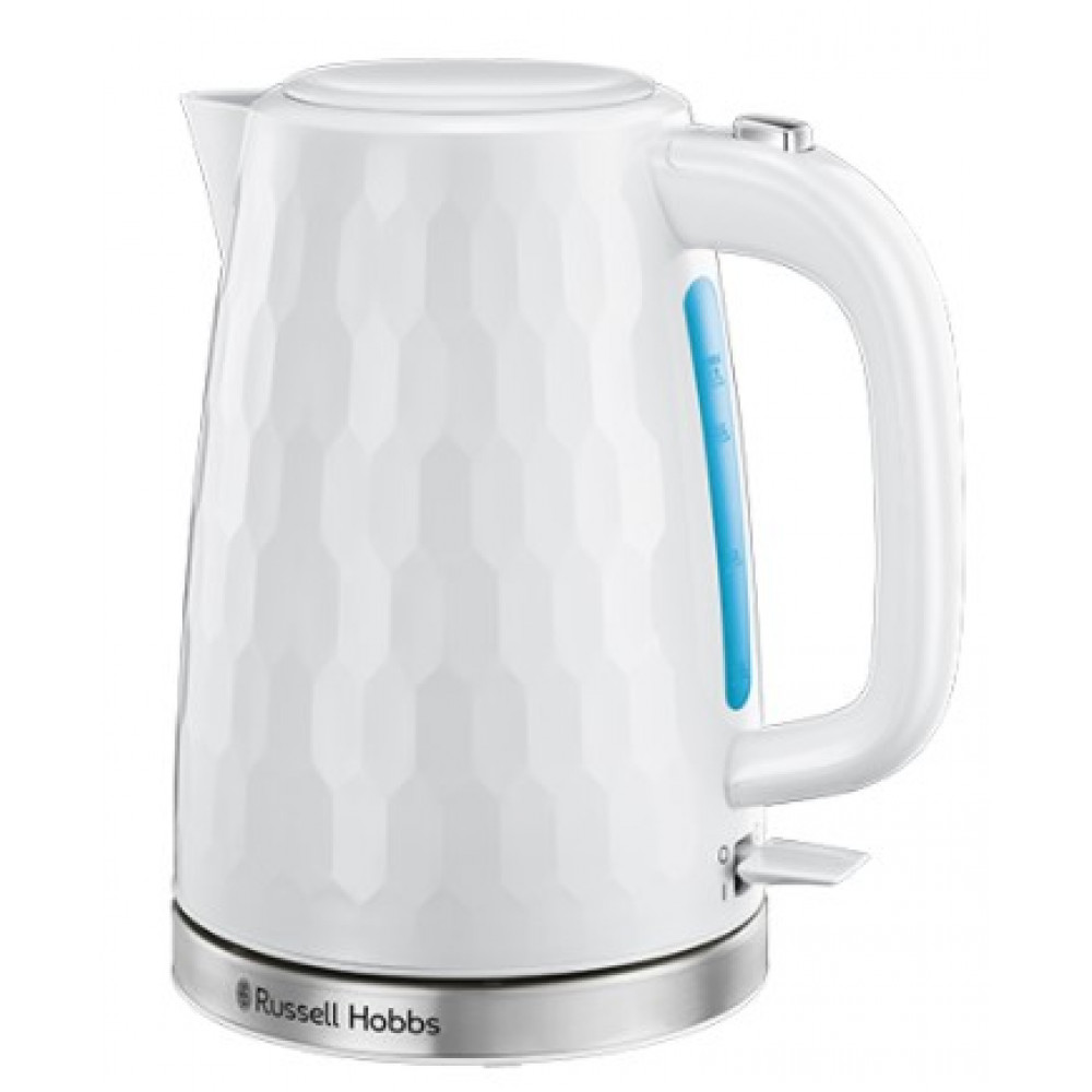 Електрочайник Russell Hobbs Honeycomb 1.7л, пластик, білий