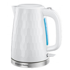 Електрочайник Russell Hobbs Honeycomb 1.7л, пластик, білий