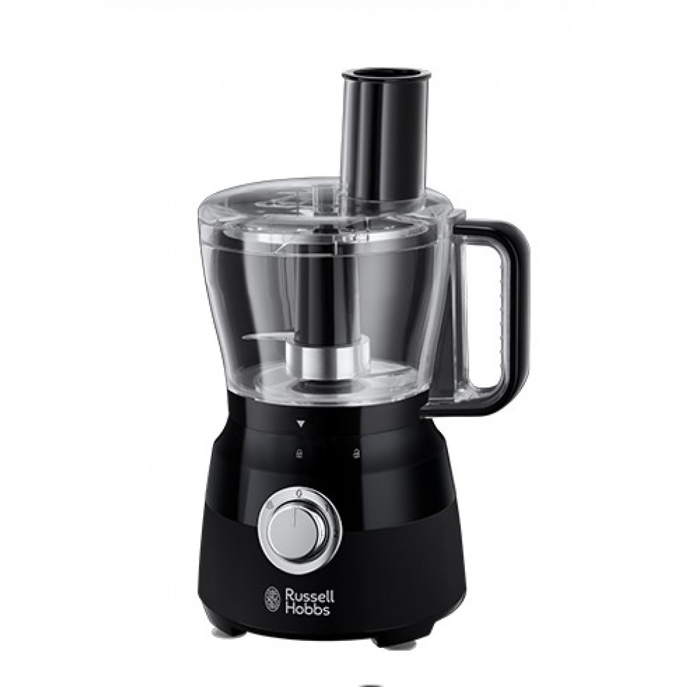 Кухонна машина Russell Hobbs Matte Black 600Вт, чаша-пластик, корпус-пластик, насадок-9, чорний
