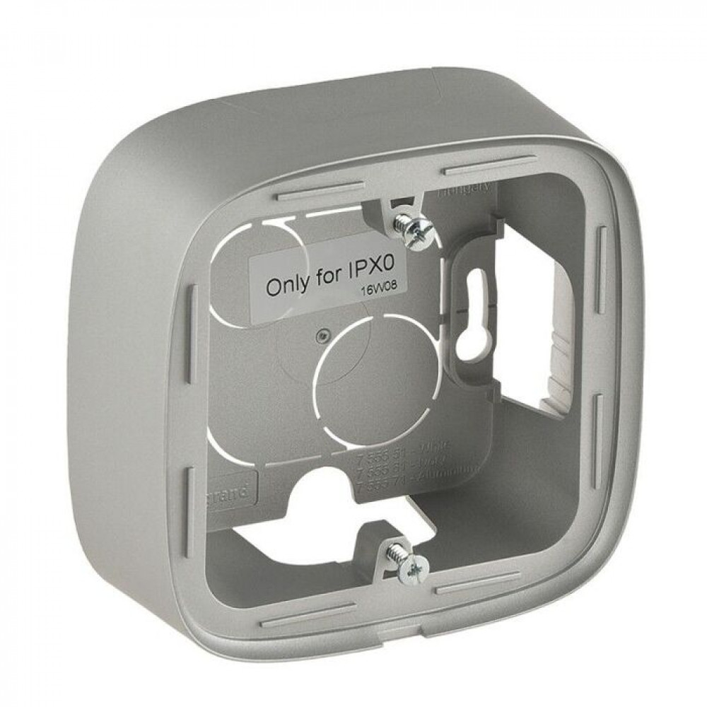 Коробка 1 пост для накладного монтажу Legrand Valena ALLURE, алюміній