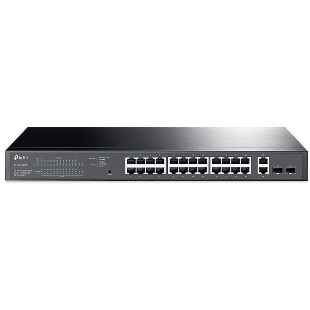 Комутатор TP-LINK TL-SG1428PE 24xGE (24xPoE) 2xSFP, 250Вт, WebSmart