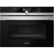 Духова шафа Siemens електрична компактна, 47л, A+, дисплей, конвекція, нерж Духова шафа Siemens електрична компактна, 47л, A+, дисплей, конвекція, нерж