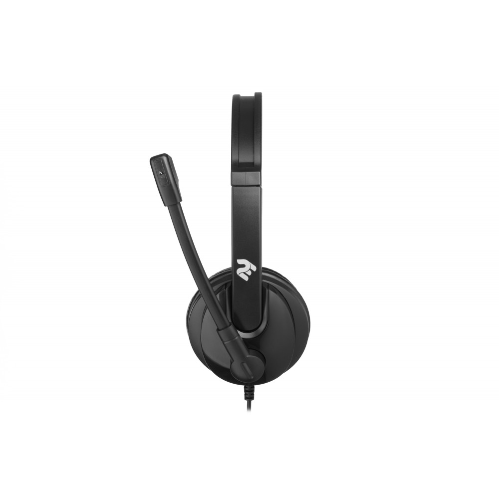 Гарнітура ПК стерео On-ear 2E CH12 mini-jack, omni-mic, 1.2м, чорний