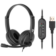 Гарнітура ПК стерео On-ear 2E CH12 USB, omni-mic, 2м, чорний