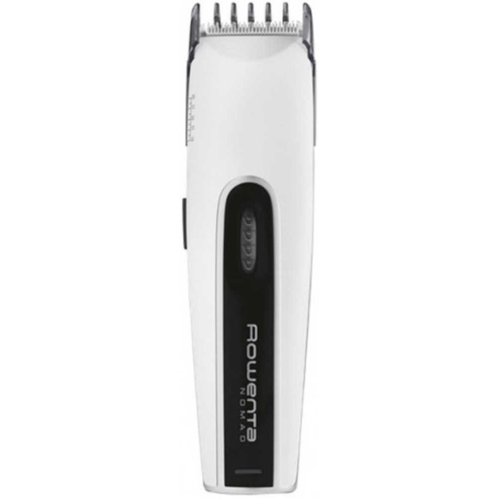 Машинка для стрижки Rowenta Nomad, мережа+акум., роторний мотор, насадок-2, кейс, сталь, біло-чорний