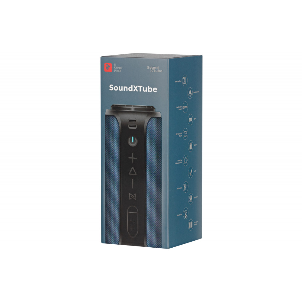 Акустична система 2E SoundXTube TWS, MP3, Wireless, Waterproof Blue
