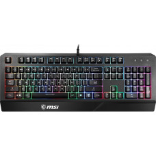 Клавіатура мембранна MSI Vigor GK20 UA 104key, USB-A, EN/UKR/RU, ColorLED, чорний