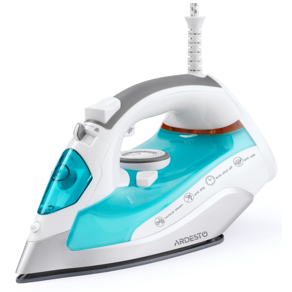Праска Ardesto IR-C2228-TQ, 2200Вт, 280мл, паровий удар-100гр, керам. підошва,  голубий