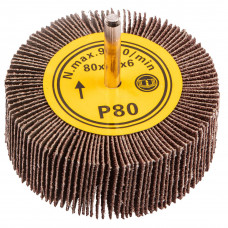 Диск пелюстковий з хвостовиком GRAPHITE, шліфувальний, 80х30мм, K80