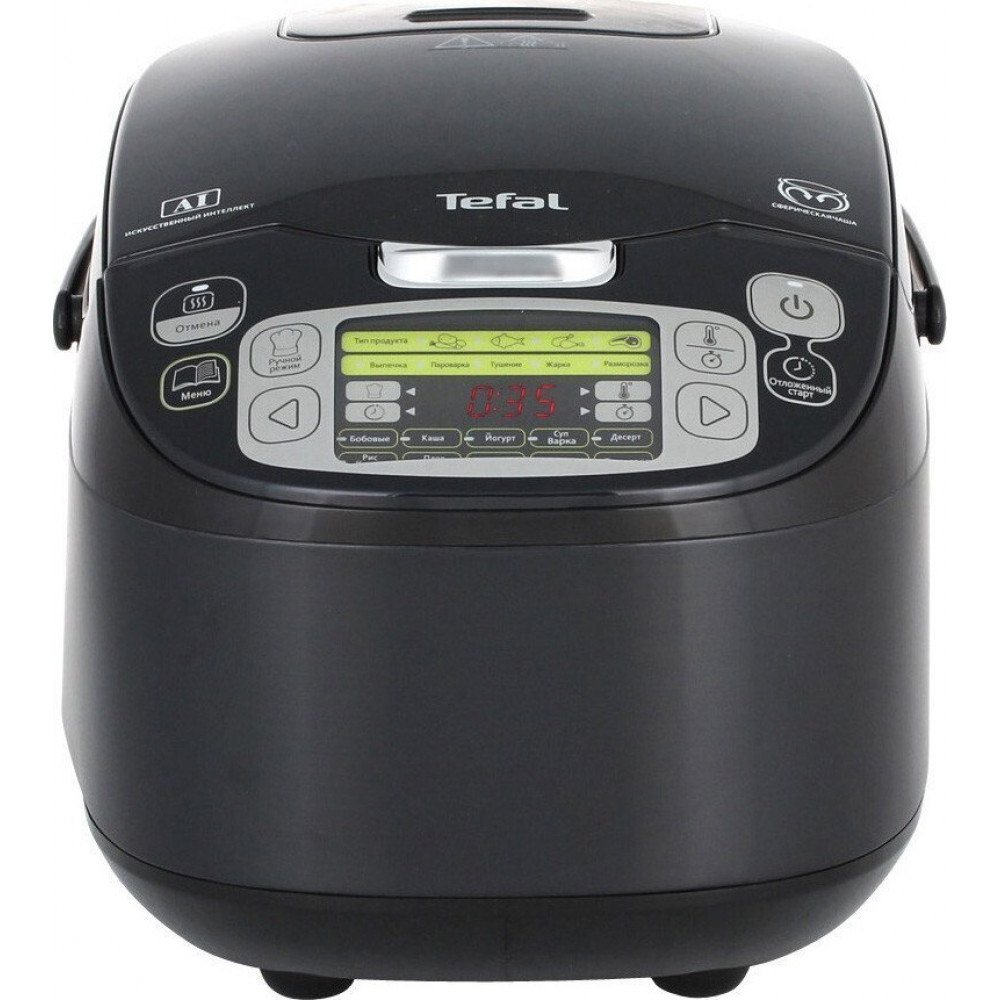 Мультиварка Tefal Fuzzy Logic, 750Вт, чаша-5л, електронне керув., пластик, чорний