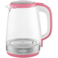 Електрочайник Sencor 2л, Strix, скло, 5 темп.реж, малиновий