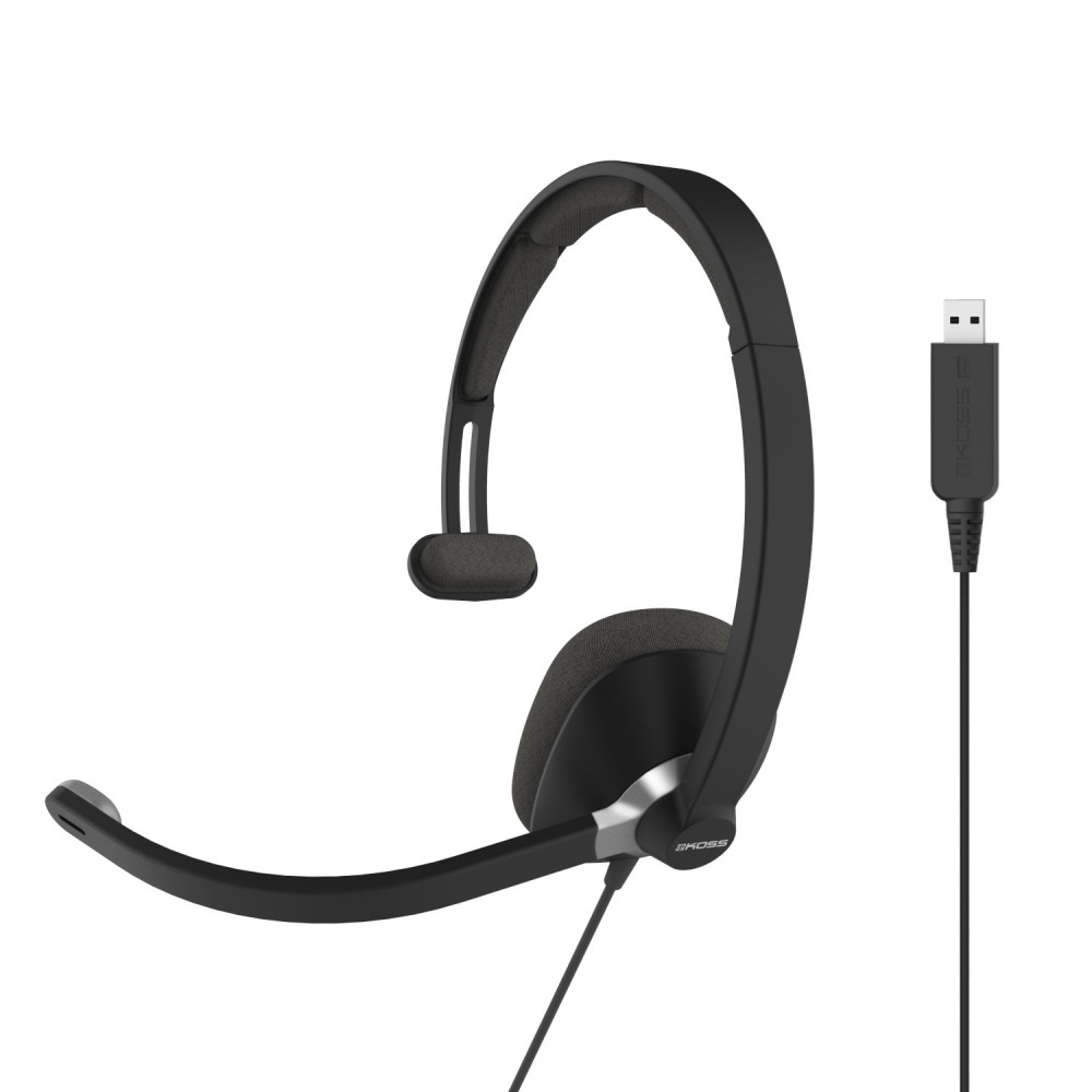 Гарнітура комп'ютерна моно On-Ear Koss CS295, USB, Uni Mic, 2.4м, Чорний